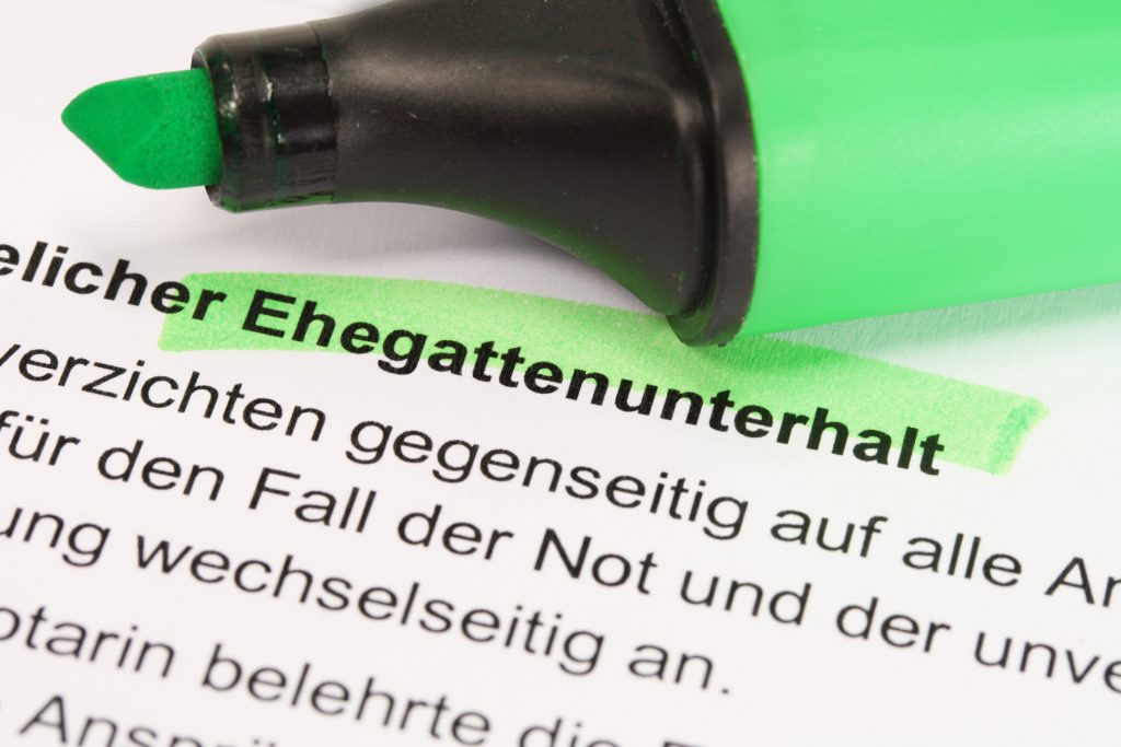 Ehegattenunterhalt