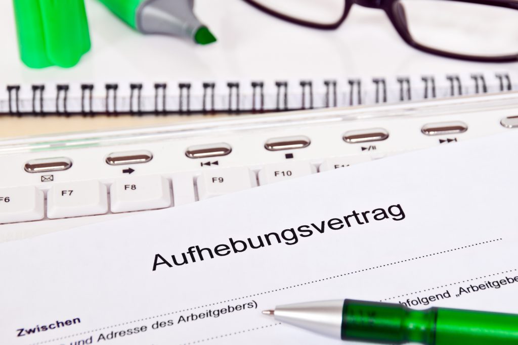 Aufhebungsvertrag